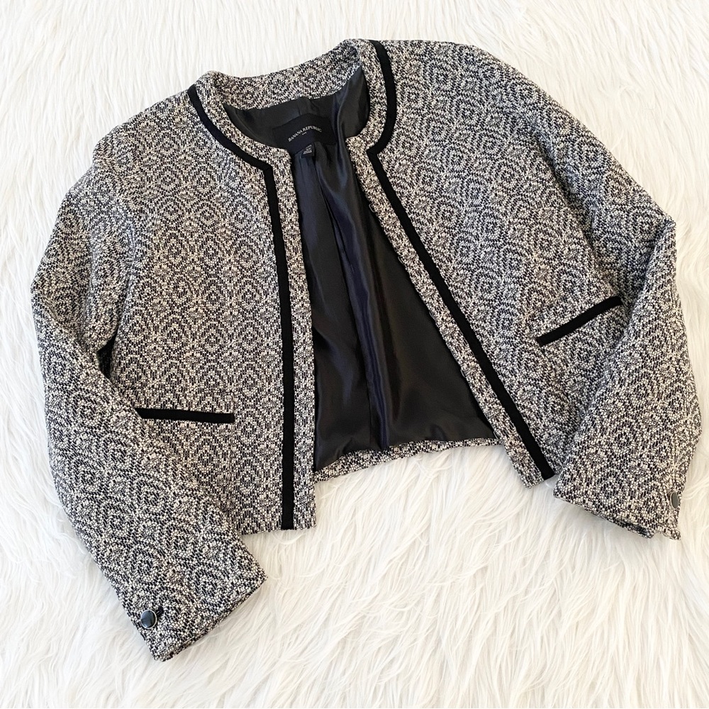 Banana Republic Cream and Gray Blazer Tailored Elegance